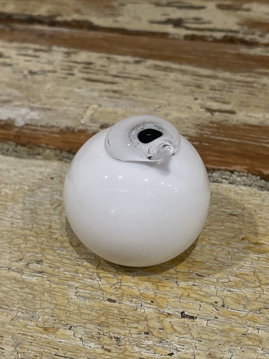 Oiva Toikka Glass Bird Puffball by Iittala Finland Finnish