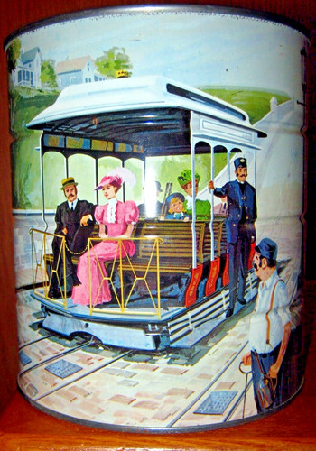 Vintage SAN FRANCISCO CABLE CAR COFFEE CAN