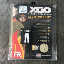 (D) XGO Flame Retardant Lightweight Mens Pants Size 2XL Layer Phase 1 UPF 25+ UV