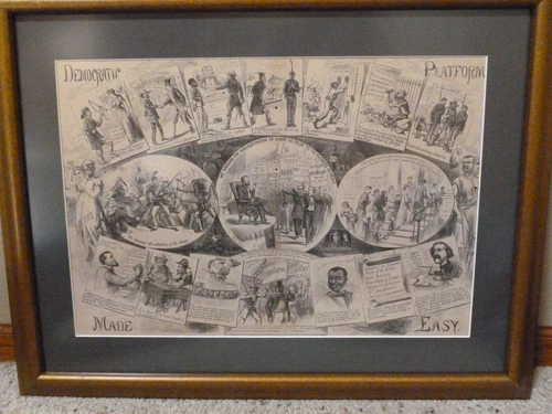 Rare Antique Political Democratic Platform Made Easy Civil War Ulysses Grant