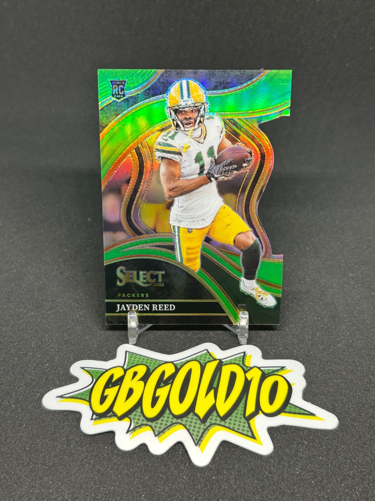 2023 Panini Select - Club Level Jayden Reed #258 Green Prizm Die-Cut (RC) /499