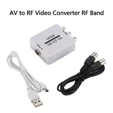 RCA/Composite A/V To RF/Coax/Coaxial Converter RF Modulator AV 2 COAX Adapter