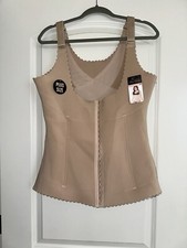 Vintage Prima Valentina Shapewear Top Beige Front Hook Size 2X NEW 
