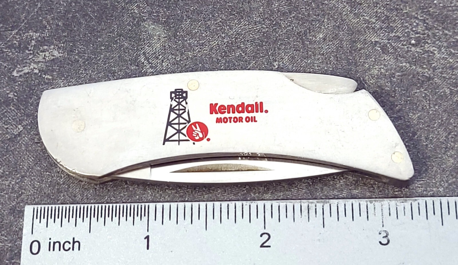 ZIPPO Knife Made In Usa Lockback KENDALL MOTOR OIL Advertising Vintage