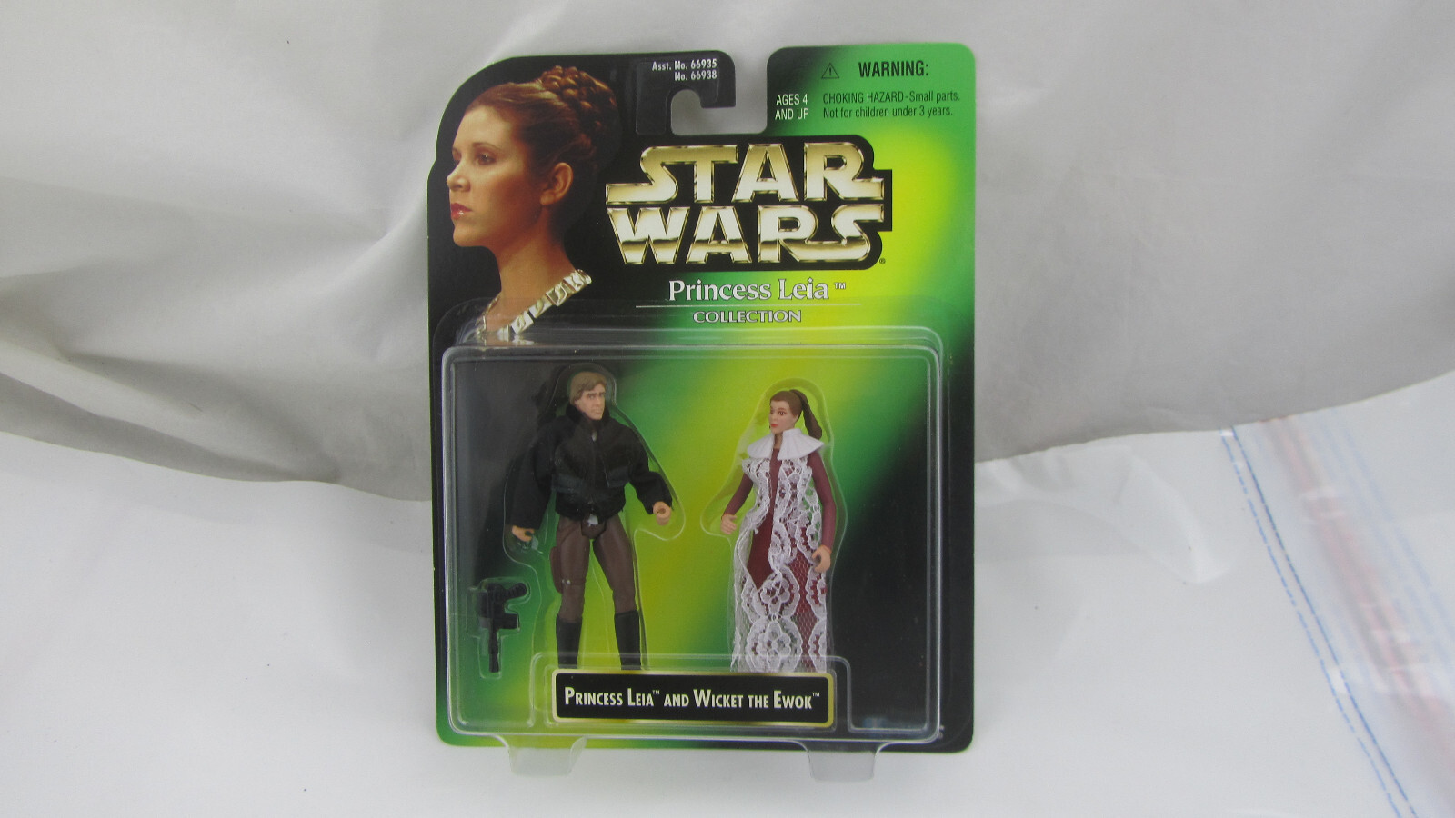 NEW 1997 Hasbro Star Wars Princess Leia Collection Leia & Han Solo ERROR WICKET