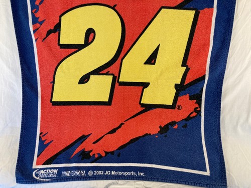 VTG 2002 Jeff Gordon Autograph #24 Dupont NASCAR Bath Beach Towel 54" x 26" - Picture 4 of 7
