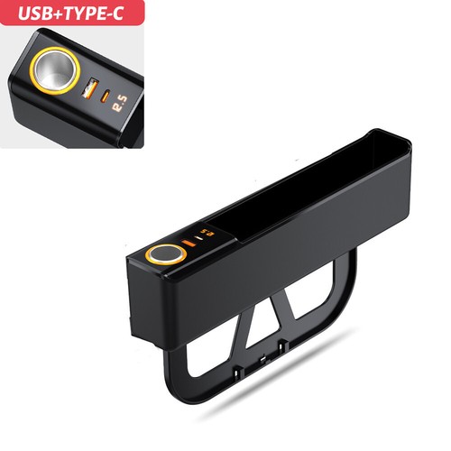 Car Seat Gap Filler Organizer Mobile Phone USB Charger Storage Box For Auto SUV - Photo 4 sur 12