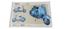 POSTER PLASTIFICATO VESPA 150 VBB1T 1961