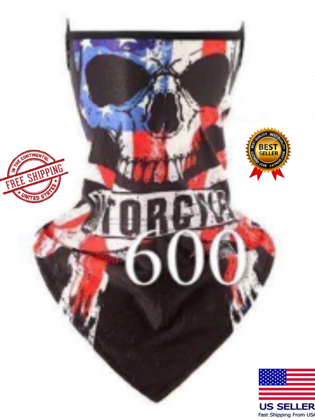 Máscara facial calavera con bandera americana pasamontañas cuello gaiter patriótico comprar 2 obtener 1 gratis