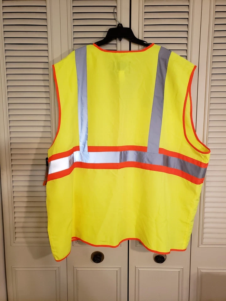NWT  Walls Work Wear High Visibility Class 2 Vest Mens Size 5XL Big & Tall - Image 4 of 4