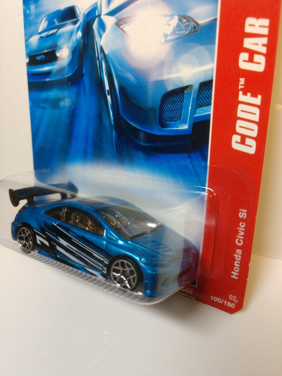 2007 Hot Wheels CODE CAR Honda Civic Si Blue VHTF | eBay