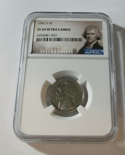 1992-S 5C NGC PF69 Ultra Cameo Jefferson Portrait Certified NGC #6036081-022