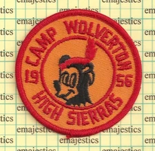 BSA CAMP WOLVERTON 1956 HIGH SIERRAS CRESENT BAY COUNCIL VINTAGE 1950'S PATCH