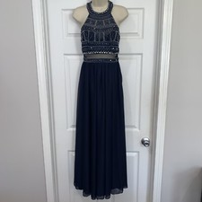 Sequin Hearts Halter Mesh Cutout Dress