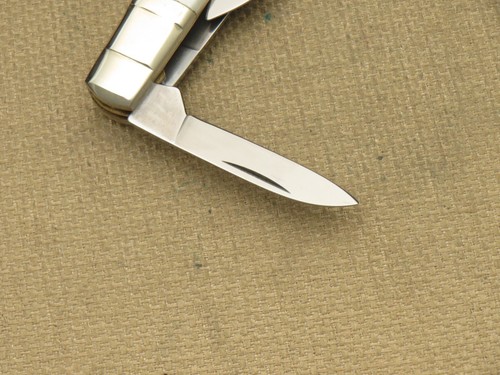 Vintage BOKER SOLINGEN 70113 Congress Knife Imitation Pearl Carbon Steel - Mint - Picture 11 of 15