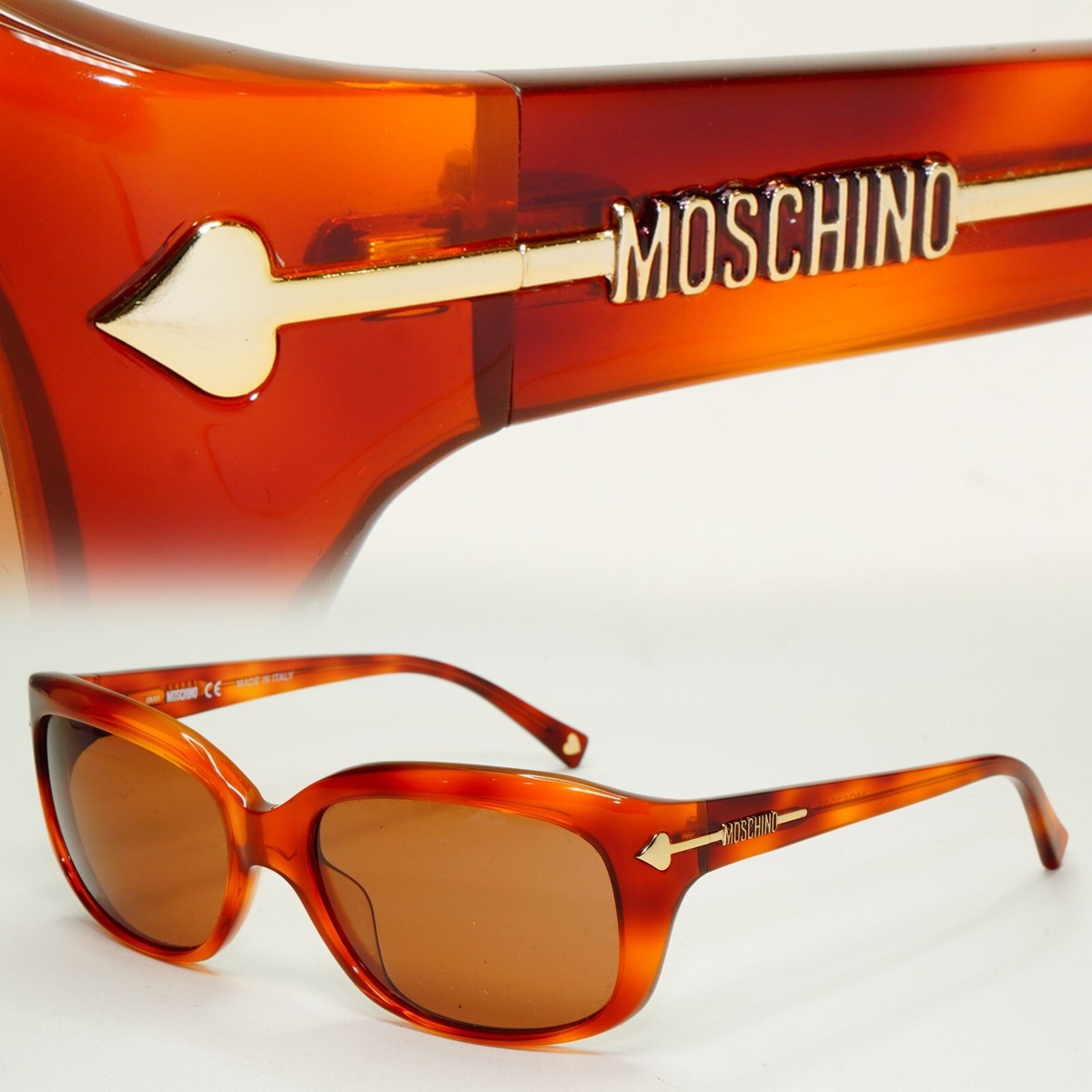 NEW Authentic Moschino Heart Sunglasses Orange MOSCHINO-MOS128-S-Fuchsia-Grey  main image 3