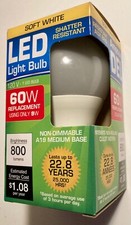 Single Soft White LED Soft White 60 W Watt Light Bulb - Buy 1 or all of them 