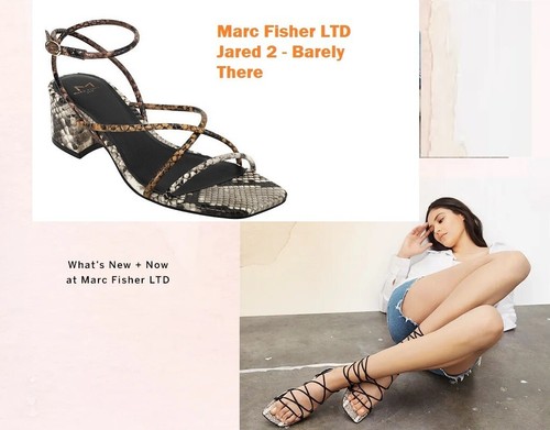 $150 NIB MARC FISHER LTD BARELY THERE JARED 2 SNAKEPRINT MULTI STRAPPY SANDAL 8