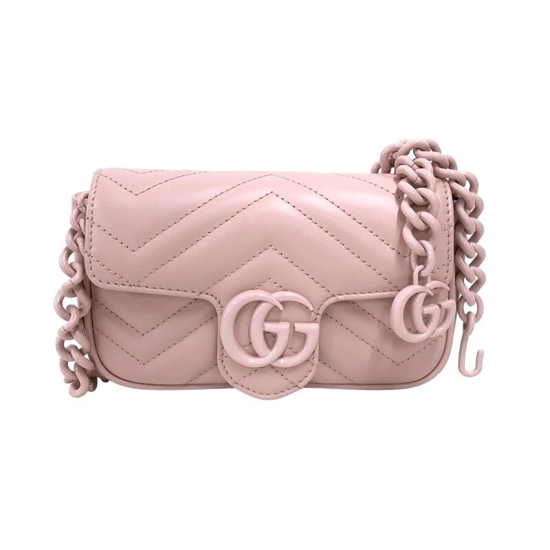 Gucci Gg Marmont Bag 699757 Light Pink Leather Shoulder Ladies eBay