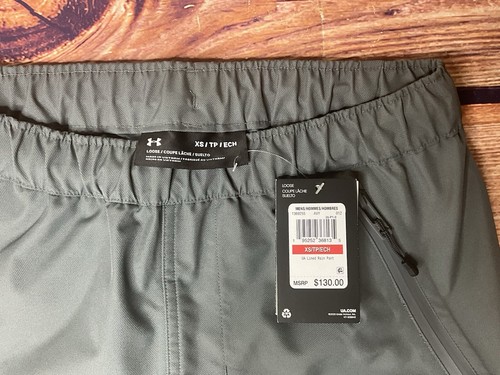 Pantaloni antipioggia Under Armour da uomo UA Storm taglia XS grigi nuovi con etichette al dettaglio $130 - Foto 2 di 8