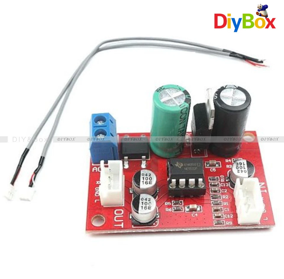 NE5532 Dynamic Microphone Stereo Preamp Amplifier Board DIY DC9-24V AC8-16V - Image 4 of 4