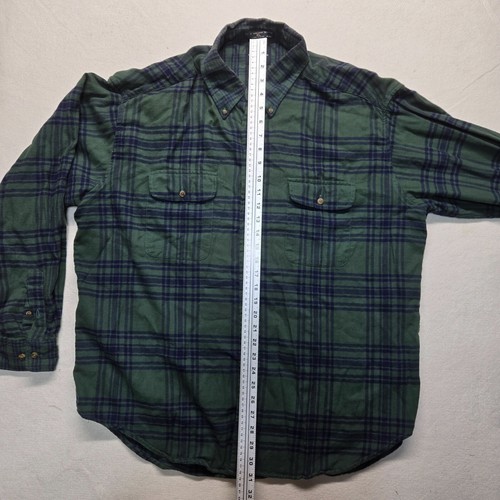 Dockers Green Plaid Flannel Shirt Long Sleeve 100% Cotton Men's XL Extra Large - Picture 6 of 7