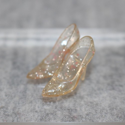BARBIE MATTEL Doll Shoes Vintage 1980s Superstar Translucent Glitter Heels Soft - Picture 4 of 11