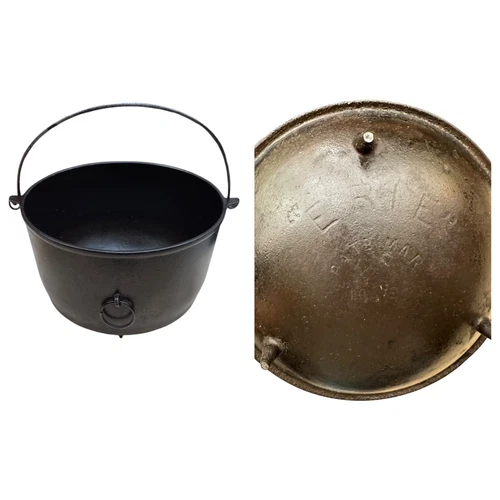 ANTIQUE GRISWOLD CAST IRON POT CAULDRON 3 LEGGED POT #8 (1920)