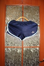 Vintage 1970's-80's Puma Polyester Running shorts Blue - size S/M