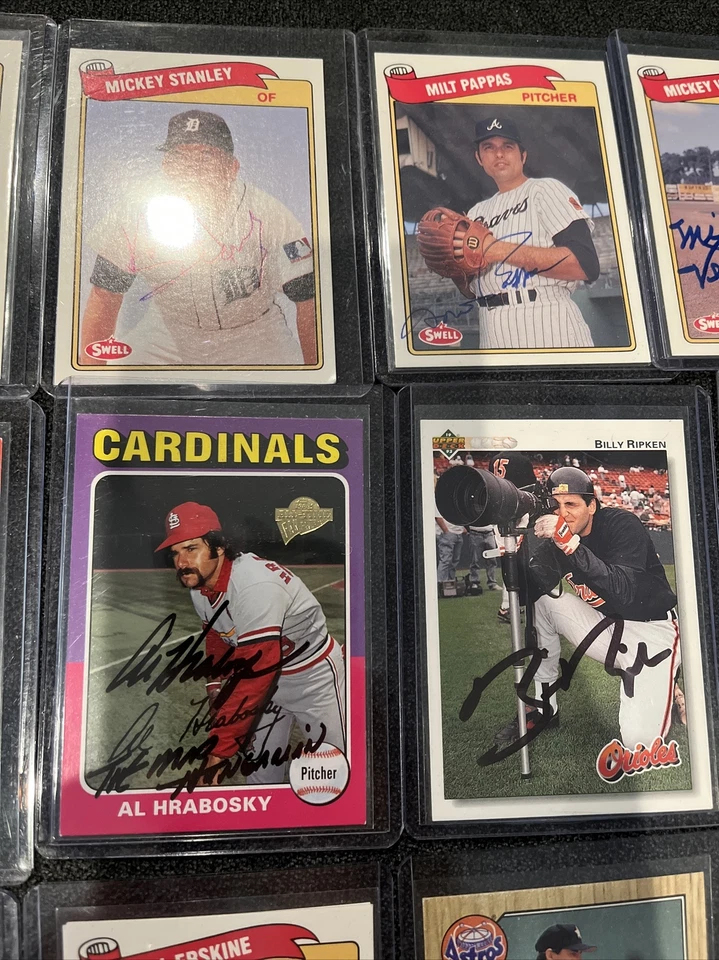 ENORME lote ecléctico de tarjetas autógrafas de béisbol. Leyendas, vieja escuela e interesantes Foto 4 de 4