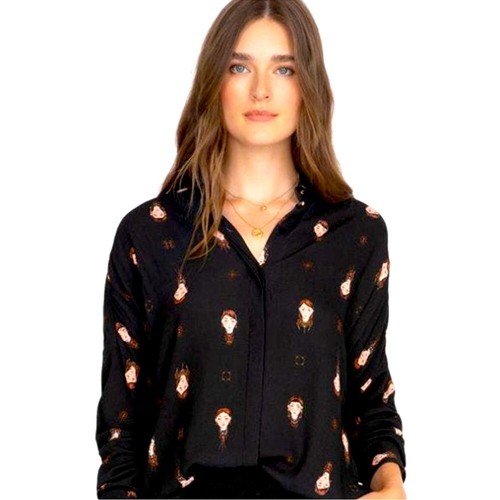 Johnny Was Scofield Printed Button-Down Top Gr. XL