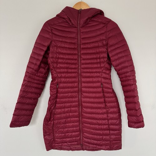 Arc'teryx Nuri Hooded Long Coat Insulated Down | Red | Women’s Size XS - Picture 2 of 11