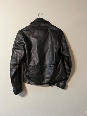 Black Vintage Scooter USA Heavyweight Leather Motorcycle Black Vintage Scooter USA Heavyweight Leather Motorcycle