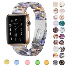 Resin Band for Apple Watch Series 7 6 5 4 3 2 1 Strap Band 41/45mm 38/40/42/44mm