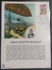 Encart Premier Jour Timbre Santos Dumont N° 1746 Le Bourget 1973