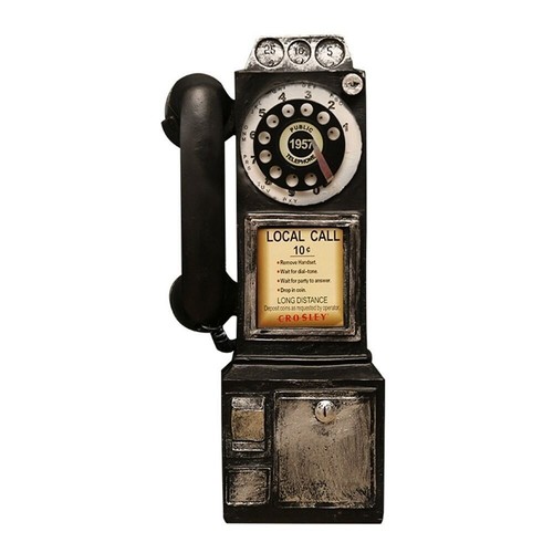 Wall-Mounted Telephone Model Booth Telephone Figurine Photography Props - Zdjęcie 11 z 11