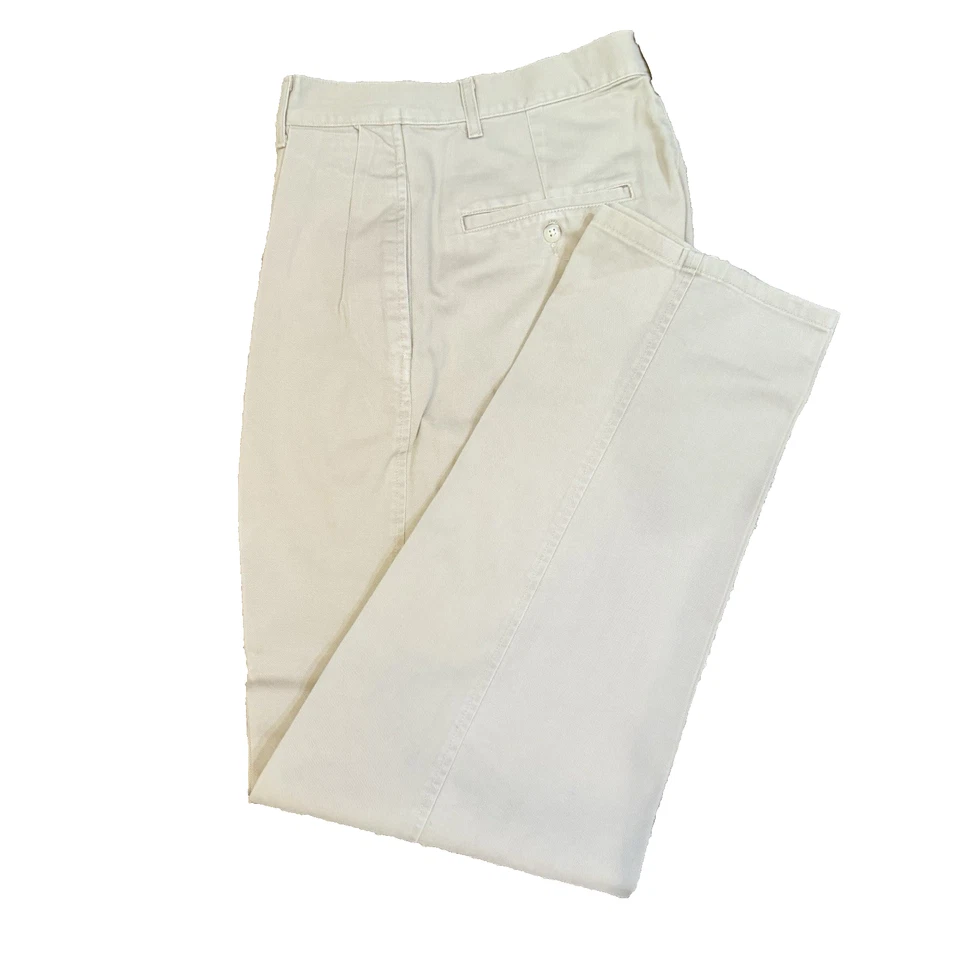 VTG Polo Ralph Lauren Pants Womans Chino Khaki 90'S Early Model Cotton 28X32 USA - Image 4 of 4