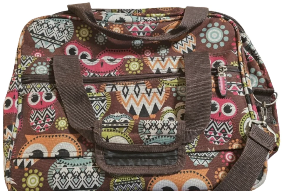 ROCKLAND Bolso de Mano Bolso de Viaje Correa para el Hombro 14” ¡Con Estuche Artesanal para Computadora Portátil Búhos! Foto 2 de 2