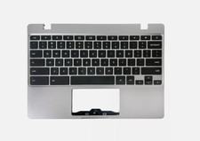 New For Samsung Chromebook4 XE310XBA Palmrest Keyboard US Silver BA98-01976a