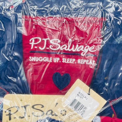 Nuevo PJ Salvage Azul Marino Esquí Franela PJ Conjunto Para Mujer Grande Con Diadema - Imagen 3 de 6