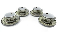 Roscan Eraware Coffee Bean Cappuccino Cup & Saucer 8 Piece Set Serves 4 New