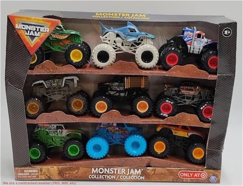 Монстр-трак Monster Jam в масштабе 1:64, изготовленный на заказ, 9 штук. СМОТРИТЕ ДЕЛЬТАЛЕТЫ