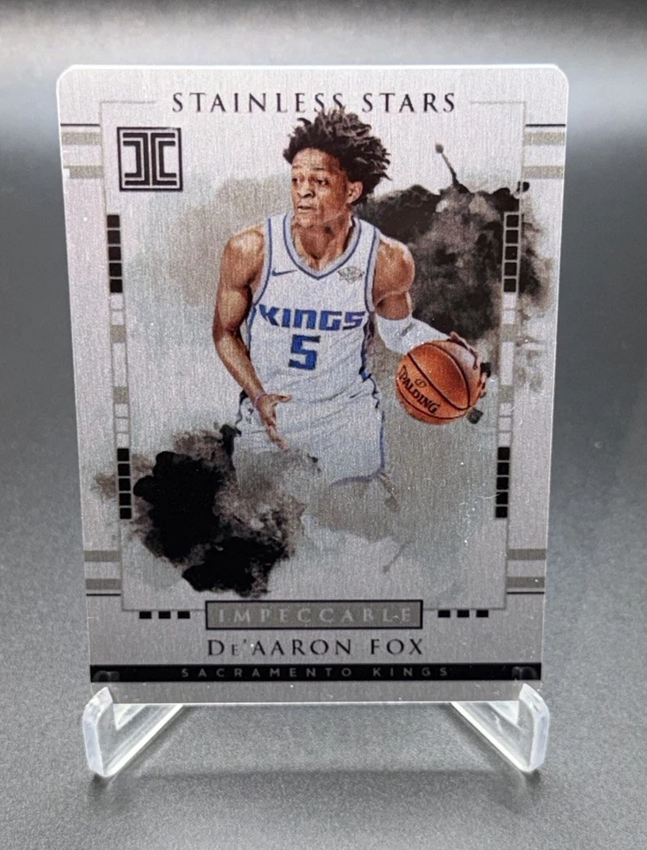 De'Aaron Fox Spurs Kings 2017 Panini Impeccable Stainless Stars #SS-DF /99 RC - Image 2 of 4