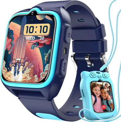 Smartwatch Kinder mit SIM-Kartensteckplatz, LBS+WLAN+GPS-TrackerUhr SOS Notruf