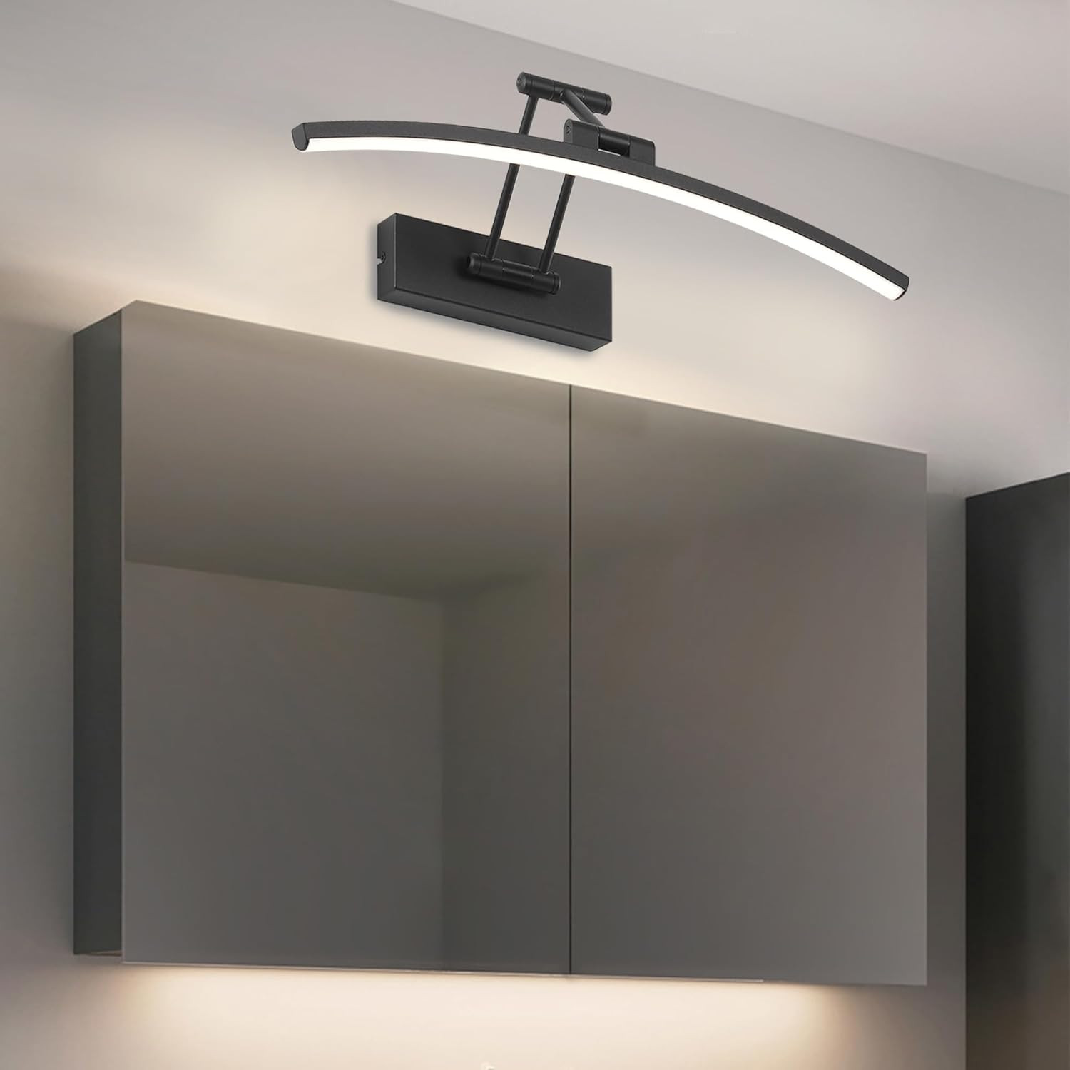 Lampada LED Specchio Bagno 10W Nera - Luce Naturale 4000K Design Minimal