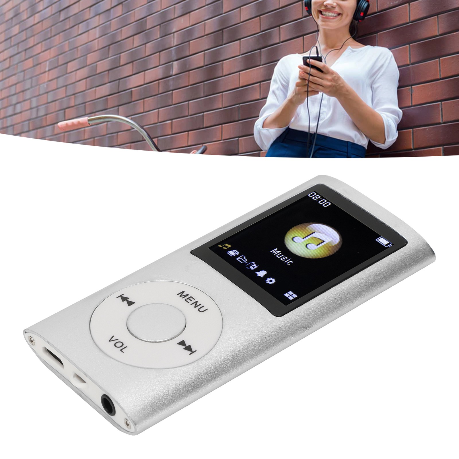 MP3 Player Lossless Sound Slim 1.8 Inch LCD Screen Portable MP3 Music Player A5D