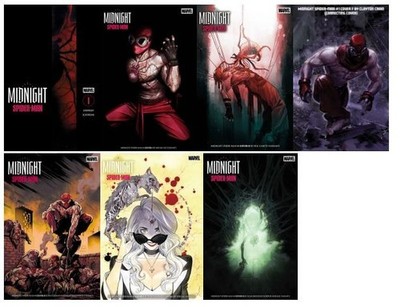 MIDNIGHT SPIDER-MAN #1 (2026 ) LOT OF 7 REG & VARIANT COVERS NM
