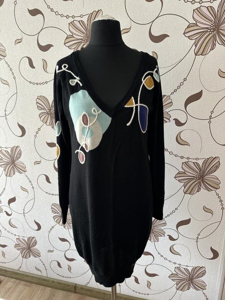 Women Iceberg Dress Black Wool 36 / S / 44