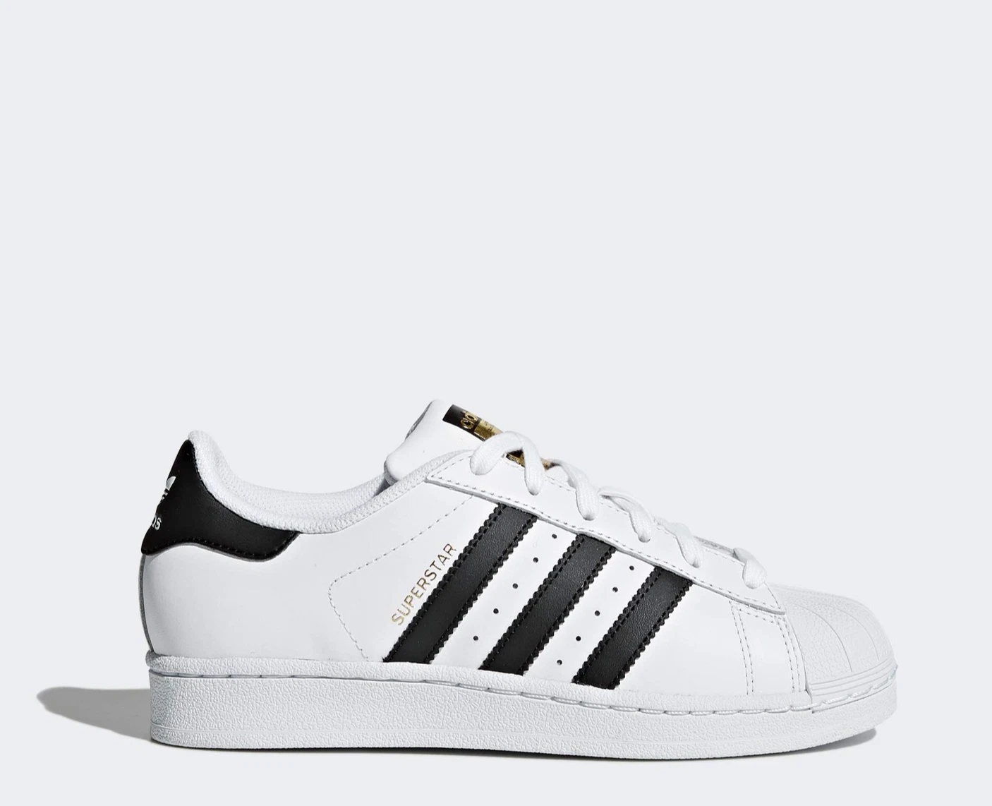 Adidas Big Kids Superstar (bianco core nero bianco da corsa FTW) taglia 5 US