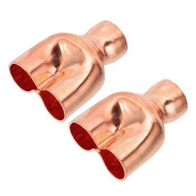 Für Y Typ Kupfer Fitting 7/8''x3/4''x3/4'' ID 2 Stück Verbindungsstück